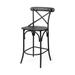 Etienne Black Solid Wood Seat with Black Metal Frame Counter Stool - 20"W x 22.8"D x 40"H