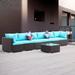 Zenova 3/4/7/10/11 piece Outdoor Patio Rattan Sofa Sectional Set