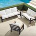 Calhoun 3-pc. Sofa Set in Aluminum - Sofa Set with Lounge Chair, Glacier, Glacier - Frontgate