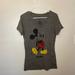 Disney Tops | Disney Mickey Mouse Woman’s V-Neck Shirt | Color: Gray | Size: M