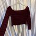 American Eagle Outfitters Sweaters | American Eagle Striped Crop Sweater Size L | Color: Black | Size: L