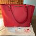Coach Bags | Coach Madison Saffiano Leather East/West Tote Bag | Color: Pink/Red | Size: 13”Wide By 5”Deep By 10” Tall