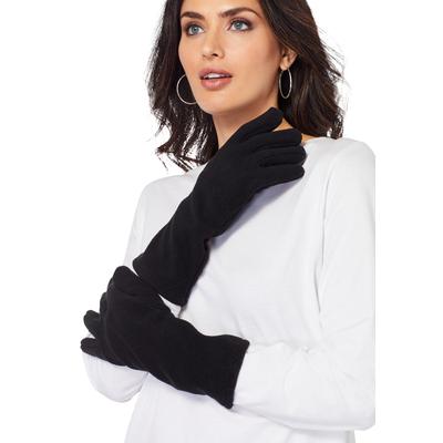 Plus Size Women's Fleece Gloves by Accessories For All in Black