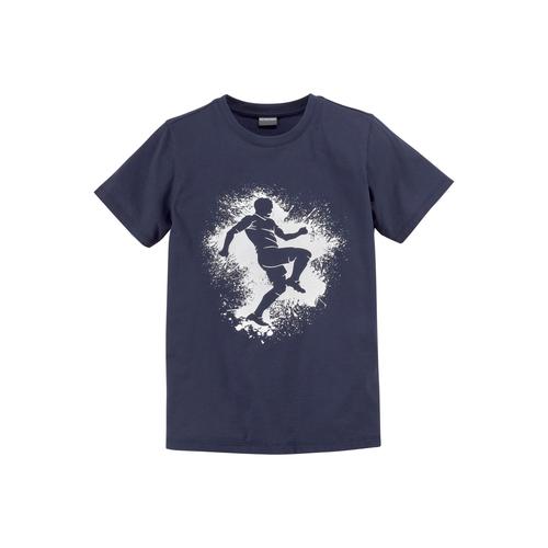 KIDSWORLD T-Shirt Fußballer blau Jungen Kidsworld