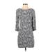 Old Navy Casual Dress - Shift: Gray Animal Print Dresses - Women's Size X-Small - Print Wash