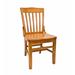 ERF, Inc. Solid Wood Slat Back Side Chair Wood in Brown | 35 H x 17 W x 17 D in | Wayfair ERP-B1037-C-Wood-C