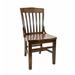 ERF, Inc. Solid Wood Slat Back Side Chair Wood in Brown | 35 H x 17 W x 17 D in | Wayfair ERP-B1037-W-Wood-W