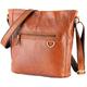 URBAN LEATHER 11 inch Large Crossbody Bags Purses for Women, Genuine Leather Vintage Brown Slim Ladies Shoulder Bag Purse Handbag, Sling Crossover Shoulder Handbags