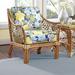 Armchair - Bayou Breeze Bali Armchair Rattan/Wicker in Green/White/Yellow | 35 H x 32.5 W x 35 D in | Wayfair 89FA63D2E69A47FF9E58E48FE733347D