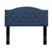 Red Barrel Studio® Panel Headboard Upholstered/Polyester in Blue | 56.5 H x 80 W x 3.5 D in | Wayfair EBBA3798BB9C4C7EB6554A91DFA83777