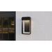 Orren Ellis Bourdon Integrated LED Matte Titanium Outdoor Wall Lantern Aluminum/Metal in Black | 14 H x 7.5 W x 3 D in | Wayfair