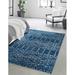 Blue/Navy 63 x 0.33 in Area Rug - The Twillery Co.® Lenwood Geometric Area Rug in Navy Blue/White | 63 W x 0.33 D in | Wayfair