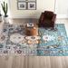 Blue/Orange 63 x 0.33 in Area Rug - Langley Street® Hageman Oriental Machine Made Power Loom Area Rug in Blue/Orange/Ivory | Wayfair