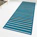 Blue/White 24 x 0.25 in Area Rug - Latitude Run® kids Zhuzi Bamboo Rug Bamboo Slat & Seagrass | 24 W x 0.25 D in | Wayfair