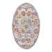 Oval 3'3" x 5'3" Area Rug - Langley Street® Haefner Floral Orange/Gray/Blue Area Rug 39.0 x 0.33 in blue/green/indigo/orange/pink/red/white/yellow, | Wayfair