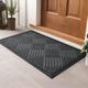 Latitude Run® Non-Slip Outdoor Door Mat Synthetics in Black | 0.27" H x 30" W x 17" D | Wayfair 5EEFA2F93C9342EDBEB2C6F44874C3A7