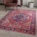 Rust Red/Blue Square 7'10" Area Rug - Langley Street® Haigh Oriental Area Rug 94.0 x 0.5 in blue/brown/navy/pink/red | Wayfair