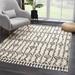 Bayanga 7'10" x 10' Aztec,Berber Shag Light Gray/Black White/Gray/Dark Gray/Nutmeg/Charcoal/Medium Gray/Medium Brown Area Rug - Hauteloom