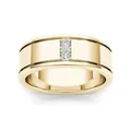 Bague en diamant FL en or jaune 14 carats pour hommes et femmes matiques de mariage classiques