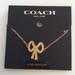 Coach Jewelry | Authentic Coach Bow Slider Bracelet Nwt | Color: Gold | Size: Os