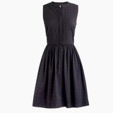 J. Crew Dresses | J By Jcrew Black Eyelet Sleeveless Shirt Dress Size 4 | Color: Black | Size: 4