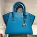 Michael Kors Bags | Michael Kors Avril Small Leather Top-Zip Satchel Color Lagoon | Color: Blue | Size: Small