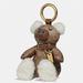 Coach Bags | Coach Bear Bag Charm In Signature Canvas Keychain Shearling Khaki Gold White Nwt | Color: Brown/Tan | Size: Os