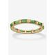 Women's Yellow Gold-Plated Birthstone Baguette Eternity Ring by PalmBeach Jewelry in August (Size 9)