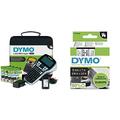 DYMO LabelManager 420P Hochleistungs Beschriftungsgerät im Koffer & D1-Etikettenband Authentisch | 9 mm x 7 m | schwarzer Druck auf weißem Untergrund