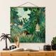 Micasia - Tableau en tissu avec baguettes de suspension - Henri Rousseau - The Equatorial Jungle