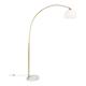 Qazqa - arc-basic - Lampadaire - 1 lumière - h 176 cm - Laiton - Moderne - éclairage intérieur