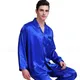 Ensemble de pyjama en Satin de soie pour homme vêtements de nuit taille S à 4XL