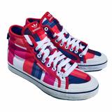 Adidas Shoes | Adidas Womens Size 8.5 Plaid Check Quilt Multicolor Shoes Sneaker High Tops New | Color: Red | Size: 8.5