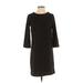 Ann Taylor LOFT Casual Dress - Shift: Black Color Block Dresses - Women's Size Small