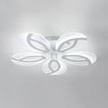 Plafonnier led, 60W Lampe de Plafond 5400 lm en 5 bras forme de fleur, Luminaire Plafonnier led