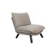 Fauteuil lounge en tissu gris