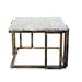 Granite Top Plant Stand with Tubular Base - Black and Gray - 14.5 H x 22 W x 22 L Inches