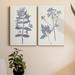 Rosalind Wheeler Navy Botanicals III Premium Gallery Wrapped Canvas - Ready To Hang Metal in Blue/White | 27 H x 32 W x 1 D in | Wayfair