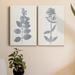 Rosalind Wheeler Navy Botanicals IX Premium Gallery Wrapped Canvas - Ready To Hang Metal in Gray | 27 H x 32 W x 1 D in | Wayfair