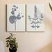 Rosalind Wheeler Navy Botanicals VI Premium Gallery Wrapped Canvas - Ready To Hang Canvas, Solid Wood in Gray | 60 H x 80 W x 1 D in | Wayfair