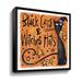 The Holiday Aisle® 2tav377a_Black Cats & Witches Hats I Gallery Wrapped Canvas, Glass in Black/Orange | 14 H x 14 W x 2 D in | Wayfair