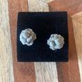 Anthropologie Jewelry | Anthropologie Flower Stud Earring In Gray | Color: Gray | Size: Os