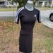 Adidas Dresses | Adidas Three Stripe Midi Bodycon Dress Size Xs | Color: Black/White | Size: Xs