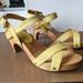 Anthropologie Shoes | Anthropologie Sette Clogs Leather Straps Yellow 8 Schuler & Son's Philadelphia | Color: Yellow | Size: 8