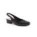 Wide Width Women's Dea Woven Slingback by Trotters in Black (Size 10 1/2 W)