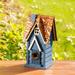 Glitzhome 12"H Retro Distressed Painted Solid Wood Cottage Birdhouse