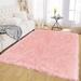 White 118.5 x 2.36 in Area Rug - Everly Quinn Modern Handmade Shag Faux Sheepskin Pink Area Rug Sheepskin/Faux Fur | 118.5 W x 2.36 D in | Wayfair