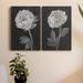 Rosalind Wheeler Black & Flowers II Premium Gallery Wrapped Canvas - Ready To Hang Canvas, Solid Wood in White | 36 H x 24 W x 1 D in | Wayfair
