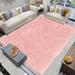 Pink 118.5 x 2.36 in Area Rug - Everly Quinn Modern Handmade Shag Faux Sheepskin Area Rug/Faux Fur | 118.5 W x 2.36 D in | Wayfair