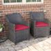 Red Barrel Studio® Sandee Patio Chair w/ Cushions in Black/Pink/Red | 32.68 H x 25.2 W x 22.44 D in | Wayfair A2C17EE8E22649F9BC05A5CAACA839DA